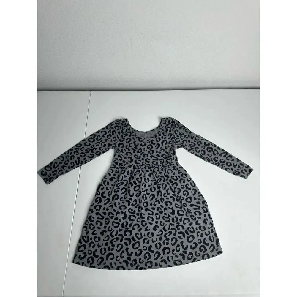 Old Navy Fit & Flare Girls Dress Leopard Print Size XS (5)